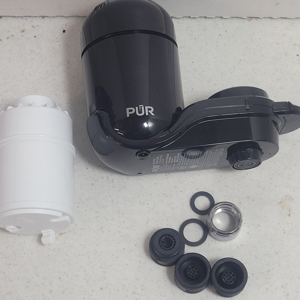 PUR Faucet Filtration System Black Lead Reducing Water Filter Open Box 2183